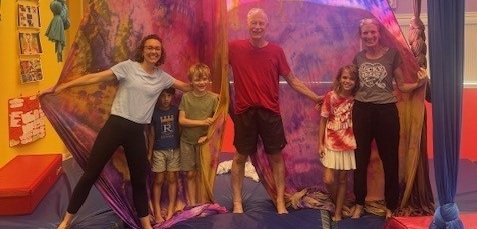 Home A family at an Aerial Silks birthday party